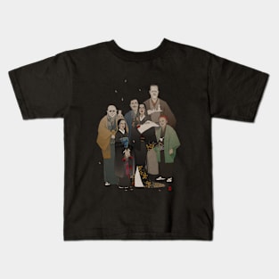 the addams family in kimonos black BG Kids T-Shirt